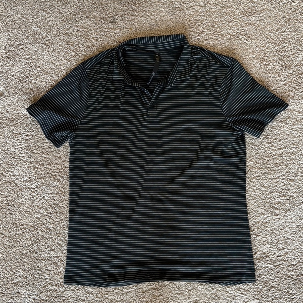 Lululemon Athletica Black Polo Shirt